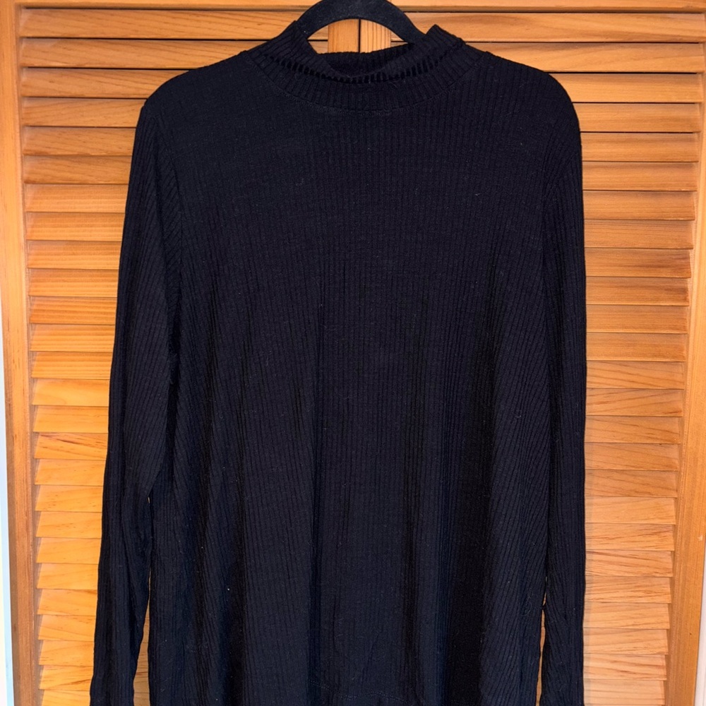 Women’s Black Ribbed Sweater - Picture 2 of 2